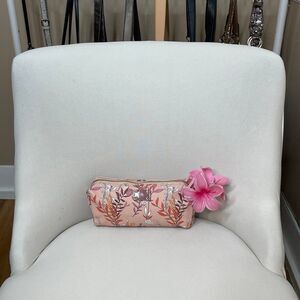 Paco Martinez Spain Y2K VIntage Floral Travel Makeup Bag